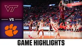 Virginia Tech vs. Clemson Game Highlights | 2025-26 ACC Men's Basketball