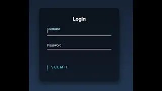 HTML & CSS: Login Form With Floating Placeholder & Light Button