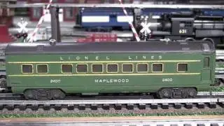 Lionel Postwar O-Gauge Small Streamline Passenger Cars (1948-49) w/PW Turbine in True HD 1080p