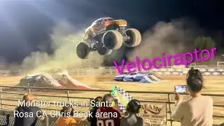 Velociraptor freestyle monster trucks in Santa Rosa CA Chris Beck arena 