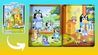 ASMR | BLUEY Toys! Unboxing Bluey Magnetic Playset | Unbox Demo Bluey and Bingo Toys | Bluey Magnets