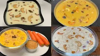 ஈஸியா டக்குனு செய்ய 4 விதமான பாயாசம்😋/payasam recipes in tamil/Newyear special sweetpayasam in Tamil
