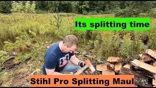 Firewood Splitting in Fall - Stihl Pro Splitting Maul Review