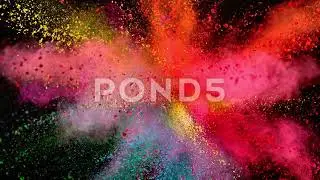 Super Slowmotion Shot Of Color Powder Explosion, 1000fps at 4K resolution !