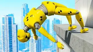 GTA 5 Crash Test Dummy Crazy Ragdolls and Falls! #4 (Funny)