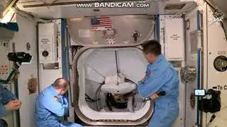 Crew Demo-2 welcom to ISS - ISS entry ceremony