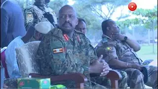Gen Muhoozi Kainerugaba and H.E. Museveni watch a breathtaking parade by 498 UPDF Officer Cadets 