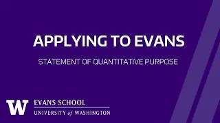 Applying to Evans: Statement of Quantitative Experience
