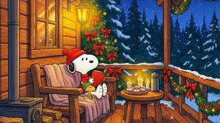 ☃️ Snoopy Reading in Winter Silence 📚 Soft Lofi Music ❄️ Calm & Cozy Vibes