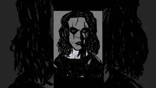 Digital ink drawing #thecrow #brandonlee #art #inktober #halloween2022 #artist #digitalart