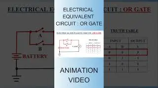 Electrical equivalent circuit of OR Gate, animation video,#short, #electronicslab