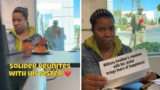 Military brother's reunion with his sister brings tears of&nbsp;happiness!giveback