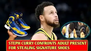 Steph Curry confronts adult in stands for stealing his signature shoes from young fan after game.🥰