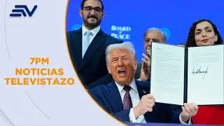 Trump firma carta del Consejo de Paz en Davos por alto al fuego en Gaza | Televistazo | Ecuavisa