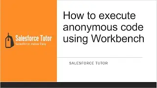 How to execute anonymous code using Workbench