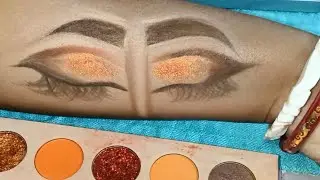 Beautiful red glitter smokey #eye makeup tutorial