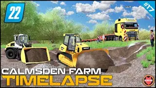 🇬🇧 Mercedes Actros SLT для перевозки Cat D6K2, Terra Farm Mod 4.0 ⭐ FS22 Calmsden Farm Timelapse