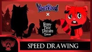 Drawing Character: Happy Tree Friends Fanon - Hoppy | in Mobebuds Style