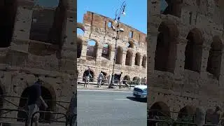 driving by the Colosseum, Italy