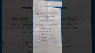 👉Question paper of B.C.A Rusa 4th Semester।। System Analysis & Design ।। ( Paper : BCA-0403 )