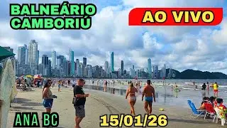 🔴 Balneário Camboriú ao vivo 15/01/26 | Praia Central, clima do dia e movimento da cidade! #anabc