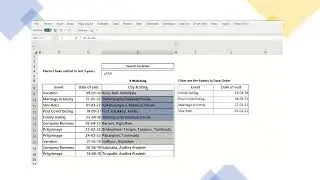 Excel filter with Text search and color highlight