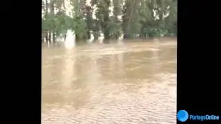 July 7th, 2014.  Highway 5 flooding in Southern Manitoba