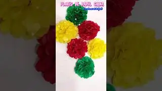 🌼Como hacer FLORES de papel CHINA 🌺 #faciles #novedades