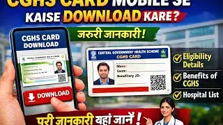How to download CGHS card from mobile /mobile se apna CGHS card ko kse download kre