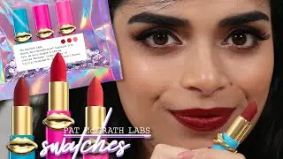 Pat McGrath Labs Mini MatteTrance™ Lipstick Trio Swatches | Medium Indian Skin Tones