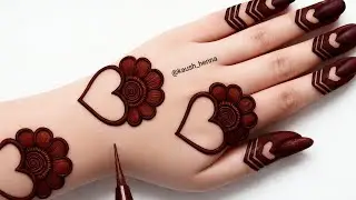 Valentine's special simple unique style mehndi design |new easy mehndi design 2026 |mehandi designs|
