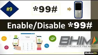 How to enable/disable *99# USSD service | BHIM USSD Mobile Banking | NPCI | UPI | Mixmate22