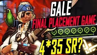 GALE FINAL PLACEMENT GAME! HUGE SR! 4*35! [ OVERWATCH SEASON 7 TOP 500 ]