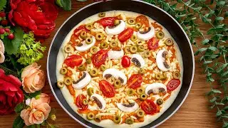 We don't buy Pizza | Liquid dough,No Knead Pizza - No Oven Needed!