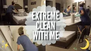 EXTREME CLEAN WITH ME 2019 | MASTER BATHROOM & BEDROOM | AFTER DARK CLEANING ROUTINE