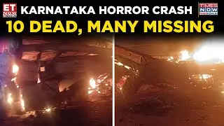 Deadly Karnataka Accident: Bus Burns After Truck Hit, Death Toll at 10, PM Modi Expresses Grief