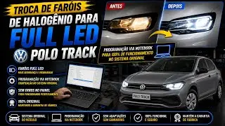 Instala&ccedil;&atilde;o de far&oacute;is Full Led Volkswagen Polo track tudo no sistema original @jaacessoriosrj 