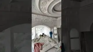The work of gypsum decoration