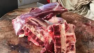 Amazing Fresh Meat Cutting Skill An Expert Meat Cutter Cutting The Cow Meat