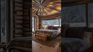 Warm Winter Cabin with Cozy Lights ❄️✨ #shorts #cabin #cozy