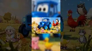 Blue Tractor 🚜 | Farm Animals & Colors #Shorts