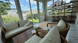 Convert covered porch to sunroom