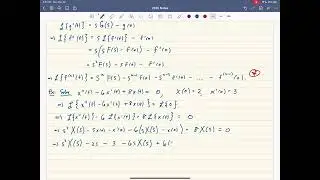 Solving x'' 6x'+8x=0, x0 = 2, x'0 = 3 Using Laplace Transforms