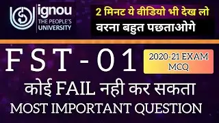 Fst 1 important questions | fst 01 important mcq questions in English and Hindi