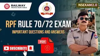 RPF Promotion Exam Questions & Answers in Hindi | RPF Rules 1987 MCQ | Most Important Questions