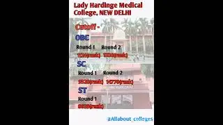 Lady Hardinge Medical College, New Delhi 2024 CUTOFF UR  #neet #aiims #neet2024 #college #delhi
