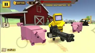 Pig business is going very well at the old farm - Blocky BLOCKAPOLYPSE Farming and Racing Simulator