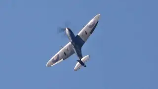 Supermarine Spitfire agile airshow display over Germany
