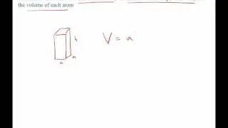 crystal structure, density, and atomic packing factor example problem