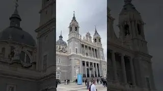 Almudena Cathedral from Madrid, Spain.. #travel #spain #europe #landmark #impressive #wow #shorts